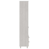 Highboard HAMAR White 60x35x180 cm Solid Wood Pine 340489