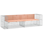Garden Bench Gabion Design 244x71x65.5 cm Solid Wood Douglas 3196240