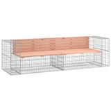 Garden Bench Gabion Design 244x71x65.5 cm Solid Wood Douglas 3196240