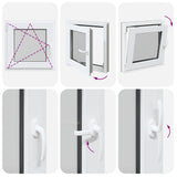 Basement Window "RISOR" 50x50 cm Tilt&Turn DIN Left Anthracite 4108383