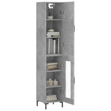 Highboard Concrete Grey 34.5x34x180 cm Engineered Wood 3199045