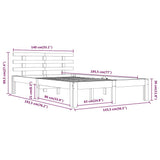 Bed Frame without Mattress 140x190cm 814734