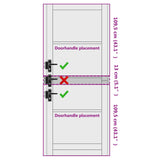 Interior Door Natural 83 x 232 cm Plywood 42047157