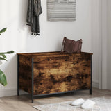 Storage Bench Smoked Oak 80x42.5x50 cm Engineered Wood 839015