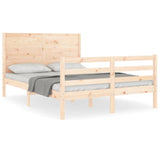 Bed Frame without Mattress Double Solid Wood 3194611
