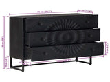Drawer Cabinet with Drawer Black 75 x 30 x 65 cm 42020084