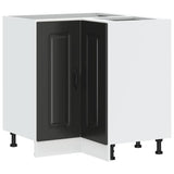 Kitchen Corner Base Cabinet Kalmar Black Engineered Wood 853508