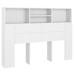 ZNTS Headboard Cabinet White 140x19x103.5 cm 811862