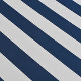 Folding Awning Manual Operated 350 cm Blue/White 275564