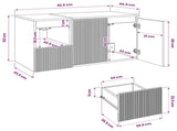 Bathroom Furniture Set 2 pcs Black Engineered Wood 3404115