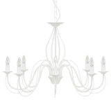 Adjustable Chandelier E14 Metal White 78 x 101 cm 42053778