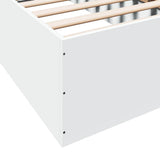Bed Frame without Mattress White 75x190 cm Small Single Engineered Wood 841986