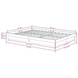 819902 Bed Frame without Mattress Solid Wood 120x200 cm