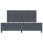 ZNTS Bed Frame Dark Grey 200x200 cm Velvet 3344898
