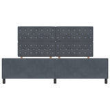 ZNTS Bed Frame Dark Grey 200x200 cm Velvet 3344898