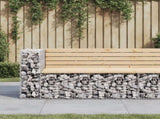 Garden Bench Natural Solid pine wood Medium Durable 834383