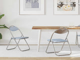 Folding Chair 2 pcs Grey 48 x 43.5 x 81 cm Faux Leather 42029058