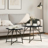 Side Table Set 2 pcs Black Oak 869726