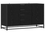 Sideboard Black Oak 92 x 35 x 76 cm Engineered Wood 3439157