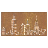 Garden Wall Decoration 105x55 cm Corten Steel Skyline Design 824497
