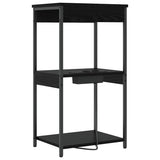 Bedside Cabinet Black Oak 41 x 31 x 76 cm Engineered Wood 859545