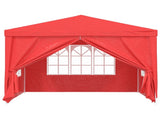 Party Tent 300 x 300 x 255 cm Red PE and Steel 42032998