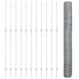 Welded Wire Fence 50 x 1 m Hot-Dip Galvanised Steel 3337036