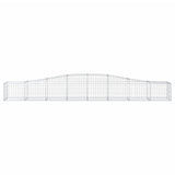 Arched Gabion Baskets 10 pcs 400x50x40/60 cm Galvanised Iron 3145925