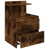 Bedside Cabinets 2 pcs with 2 Drawers Smoked Oak 40x36.5x62 cm 858641