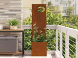 Garden Privacy Screen Rusty 32 x 150 cm Weathering steel 876405