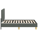 Toddler Bed Frame with Headboard Dark Grey 70 x 140 cm Fabric 42010980