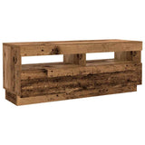 TV Cabinet with LED Lights Old Wood 300x35x40 cm Engineered Wood 3329169