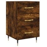 ZNTS Bedside Cabinet Smoked Oak 40x40x66 cm Engineered Wood 827641