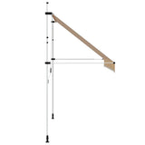 Manual Retractable Awning 300 cm Orange and White Stripes 43234