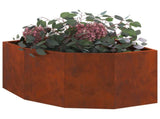 Corner Planter Rusty 60 x 60 x 35 cm Weathering steel 883646