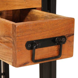 End Table Brown and Black 30 x 30 x 40 cm Solid Acacia Wood 4016717
