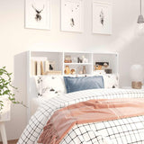 Headboard Cabinet White 120x19x103.5 cm 811853