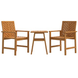 Garden Lounge Set Natural Brown Solid acacia wood Medium Durable 362230