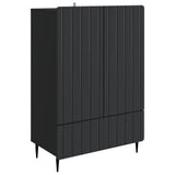 Sideboard with Drawer Black 66 x 34.5 x 97 cm Engineered Wood 894436