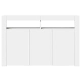 Sideboard with LED Lights White 115.5x30x75 cm 804337