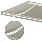 Manual Retractable Awning with LED 600x350 cm Cream 3069042