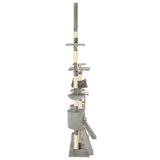 Cat Tree with Sisal Scratching Posts 230-250 cm Grey 170617