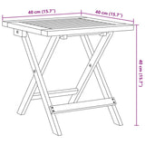 ZNTS Folding Garden Chairs 2 pcs with Table Red Solid Wood 3214220