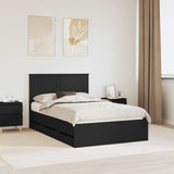 Bed Frame with Drawer Black 120 x 200 cm Engineer Wood 3411132