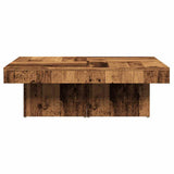 Coffee Table Old Wood 90x90x28 cm Engineered Wood 856554