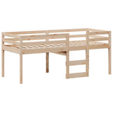 High Sleeper Bed without Mattress 90x190 cm Single Solid Wood Pine 3282016