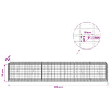 Gabion with 3.5 mm Wire and 5x10 cm Mesh 300x50x50 cm 3462792