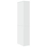 Narrow Bathroom Cupboard with Wheels White Engineered Wood 855295