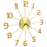 Wall Clock Metal 50 cm Golden 283858
