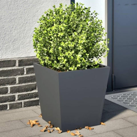 ZNTS Garden Planters Anthracite 2 pcs 40x40x40 cm Steel 851057